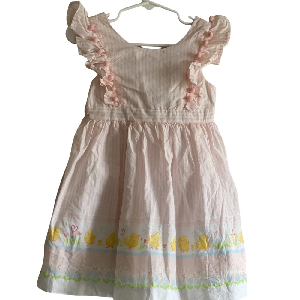 Maggie & Zoe 24 month Easter dress pink and white striped